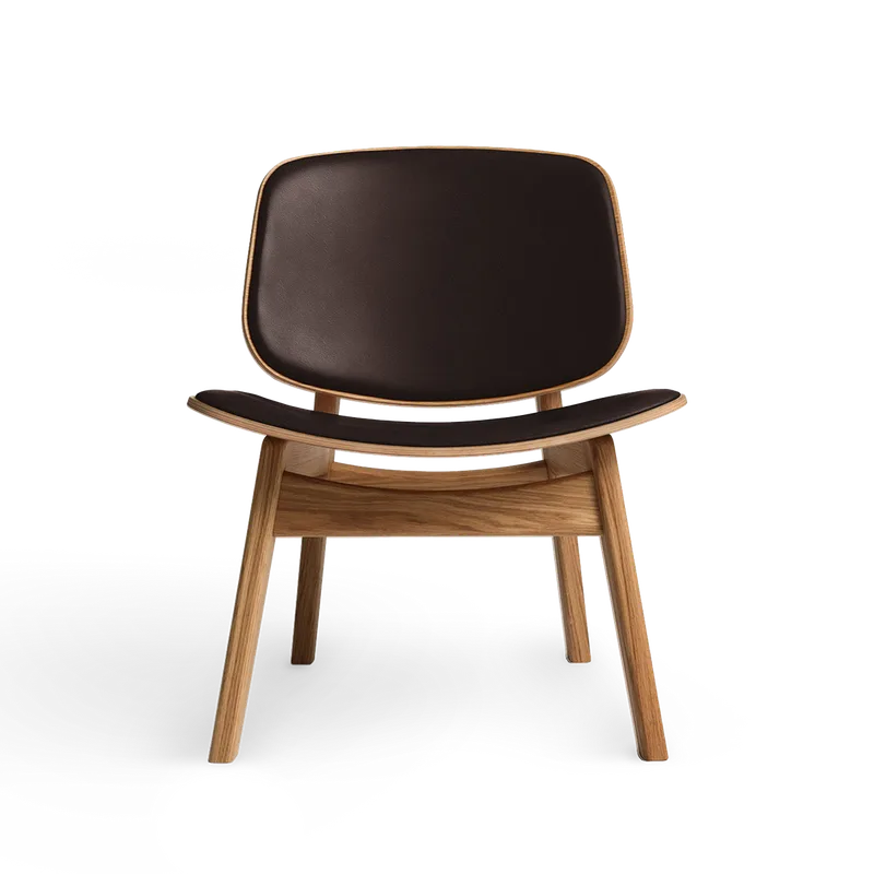 Pandora Lounge von Ro Collection in Oiled Oak, Rio Leather Choco – Produktfoto
