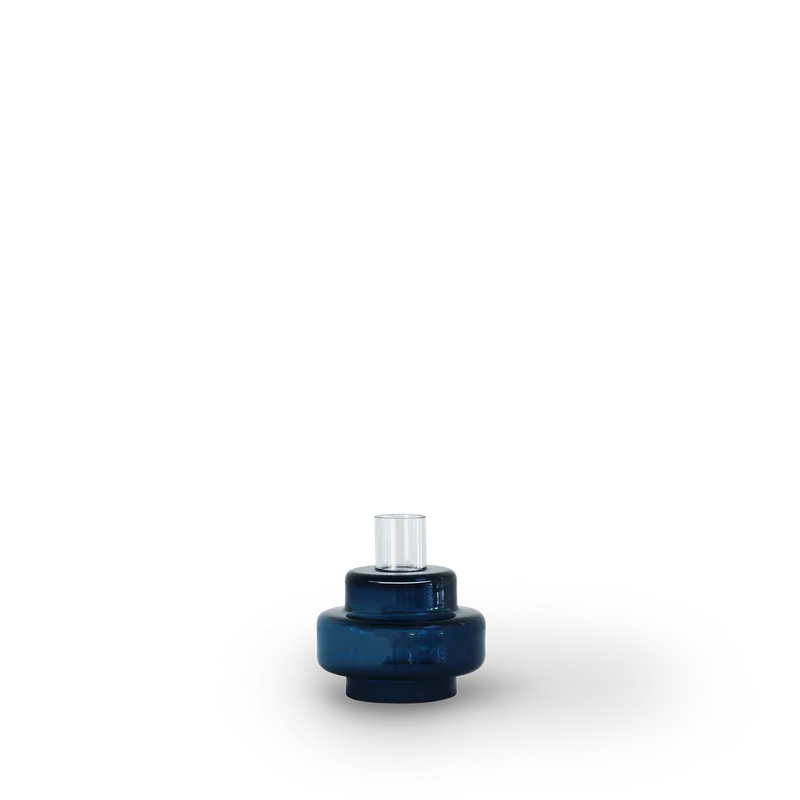 Glass Candlestick no. 54 von Ro Collection in Indigo blue – Produktfoto