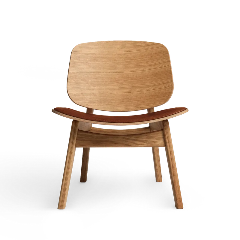 Pandora Lounge von Ro Collection in Oiled Oak, Rio Leather Cognac – Produktfoto