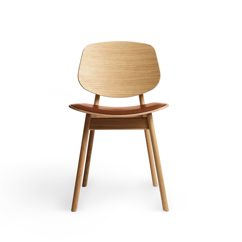 Pandora Dining by Ro Collection in Oiled Oak, Rio Leather Cognac – product photo