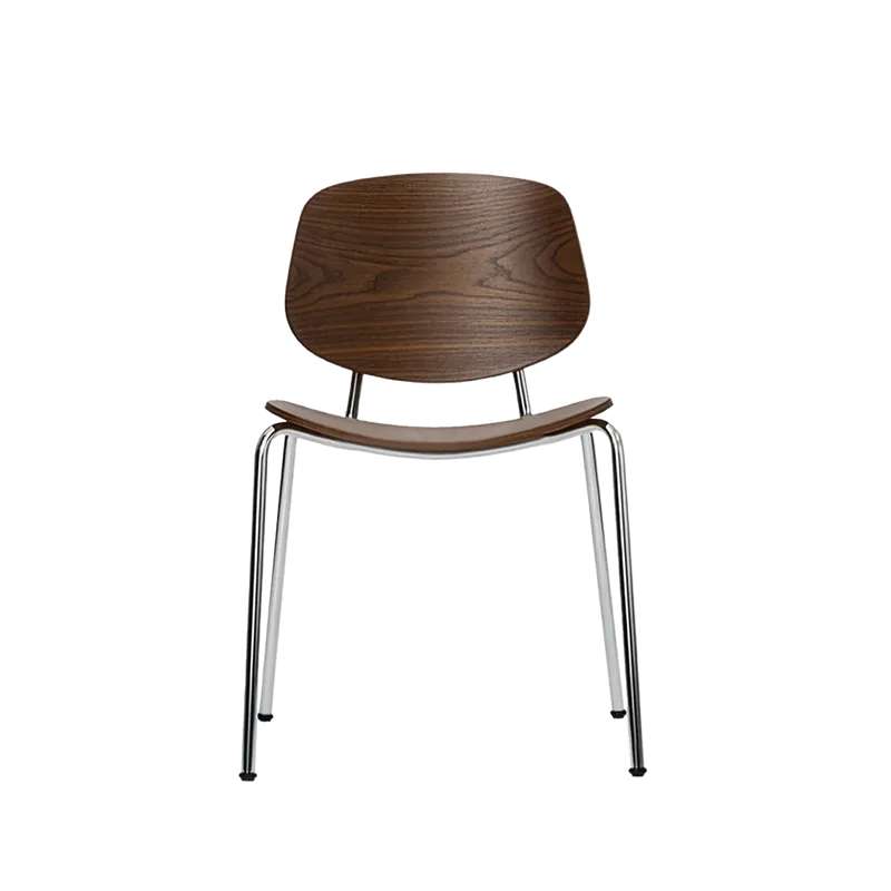 Pandora Dining Steel von Ro Collection in Chrome, Smoked Oak – Produktfoto