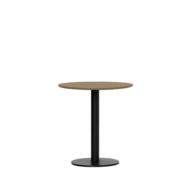 Galley Café Table / Laminate von Ro Collection in Ø70, Laminate / Kashmir, Black – Produktfoto