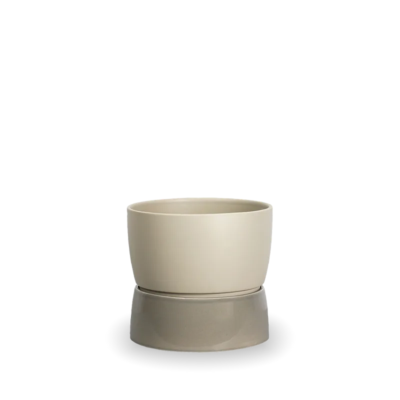 Two Tone Planter, Small van Ro Collection in Dune grey – productfoto