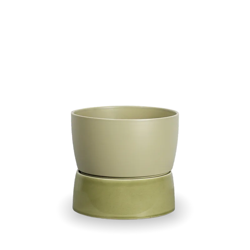 Two Tone Planter, Large de Ro Collection en Artichoke green – photo du produit