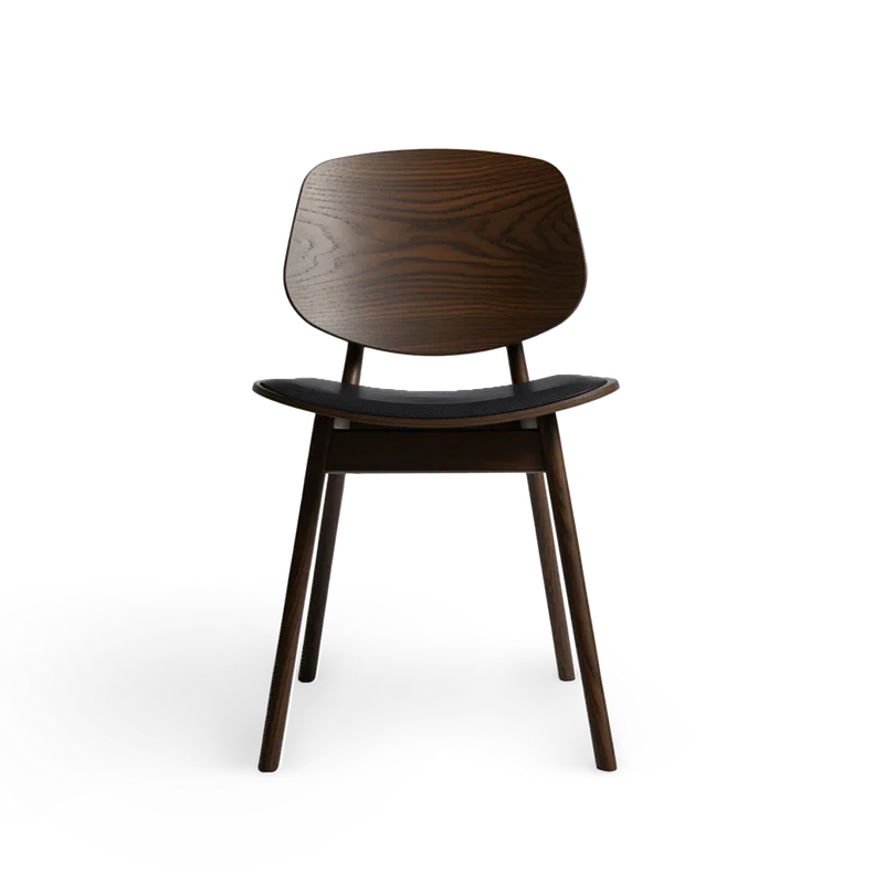 Pandora Dining van Ro Collection in Smoked Oak, Rio Leather Black – productfoto
