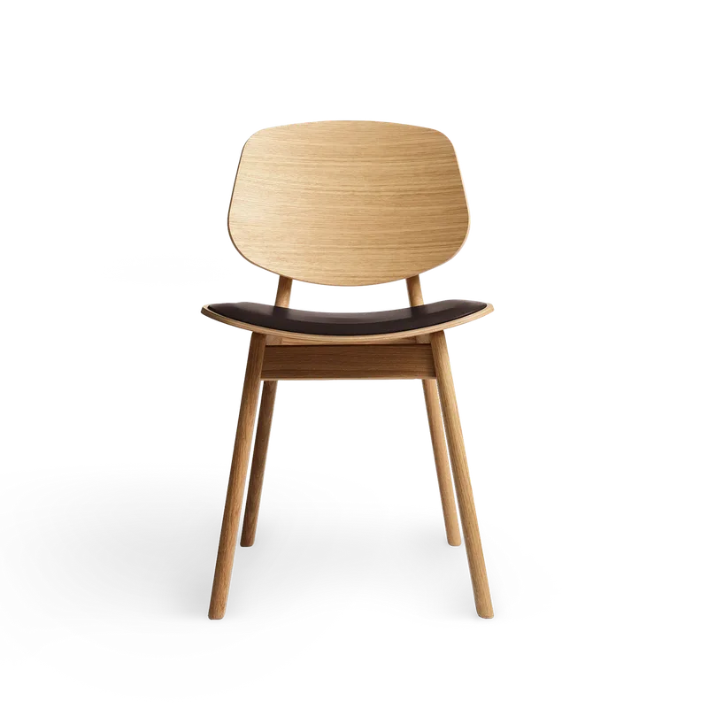 Pandora Dining van Ro Collection in Oiled Oak, Rio Leather Choco – productfoto