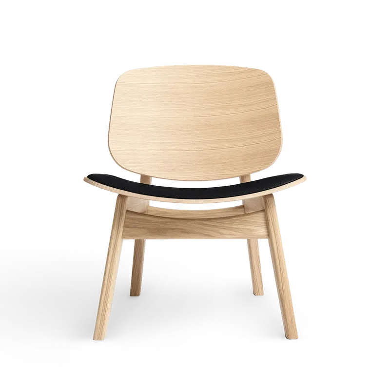 Pandora Lounge by Ro Collection in Soaped Oak, Rio Leather Black – product photo