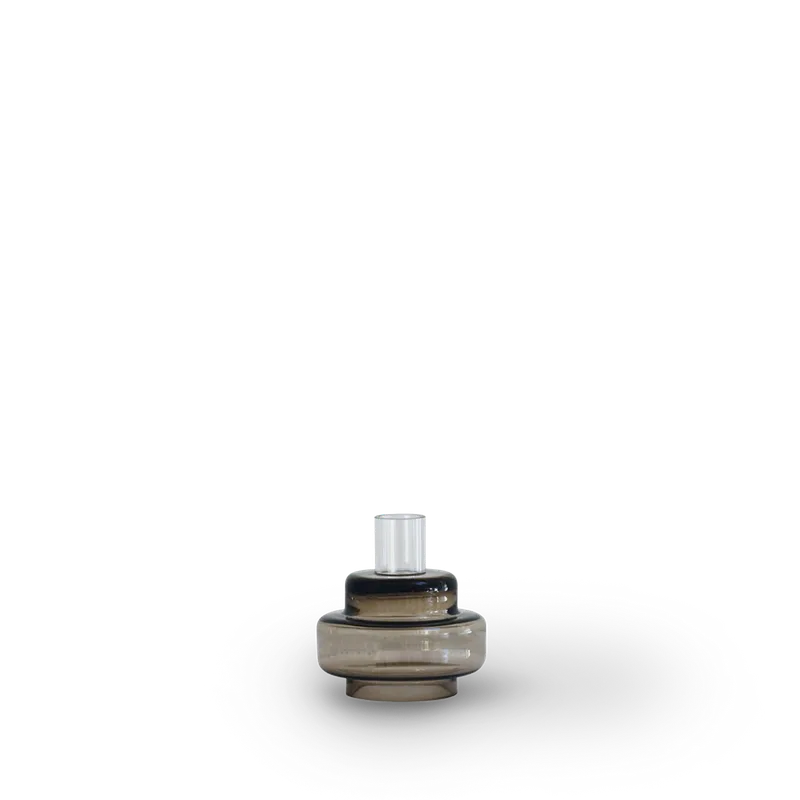 Glass Candlestick no. 54 by Ro Collection in Sepia brown – product photo