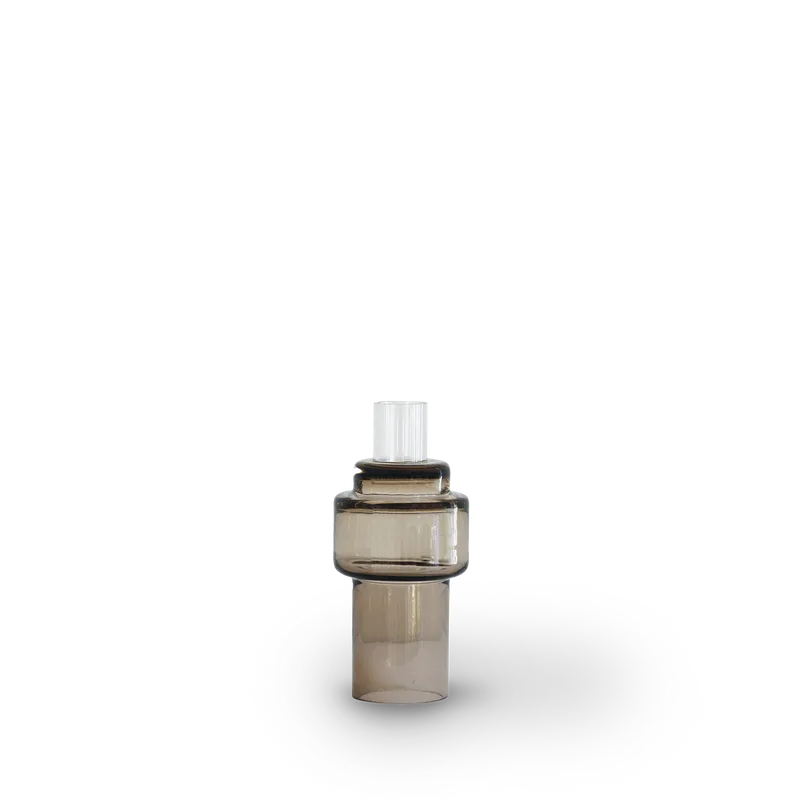 Glass Candlestick no. 55 by Ro Collection in Sepia brown – product photo