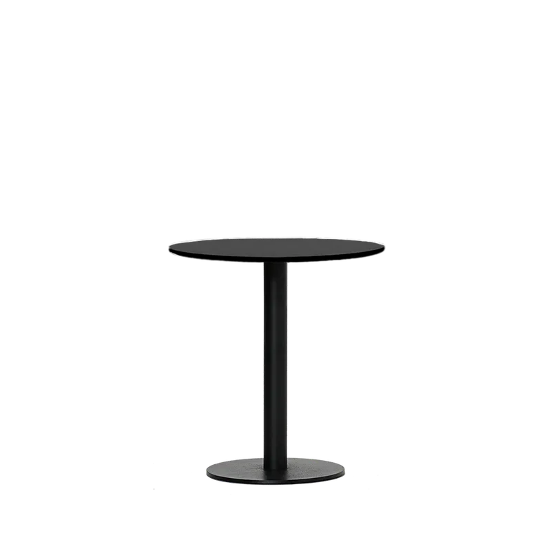 Galley Café Table / Linoleum by Ro Collection in Ø70, Linoleum / Nero, Black – product photo
