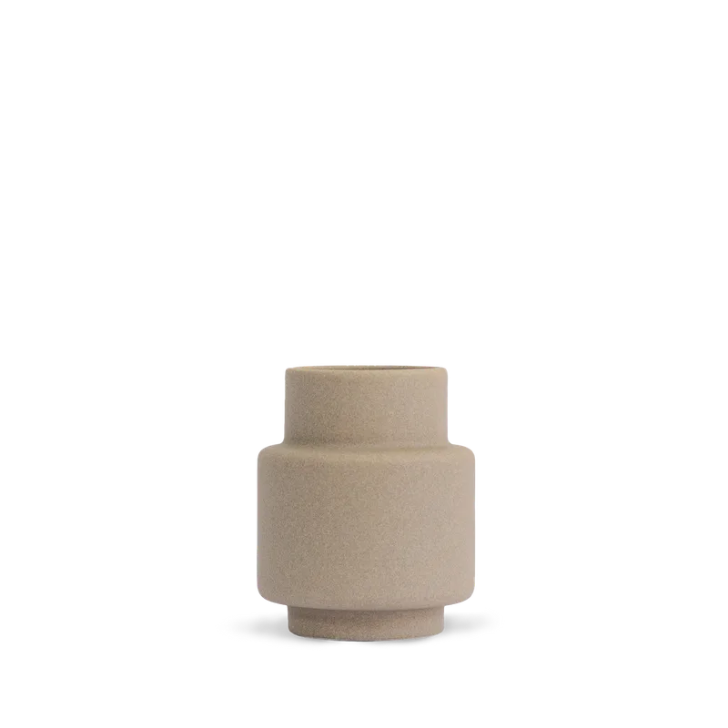 Hurricane Ceramic, Medium by Ro Collection in Light stone, vase – product photo