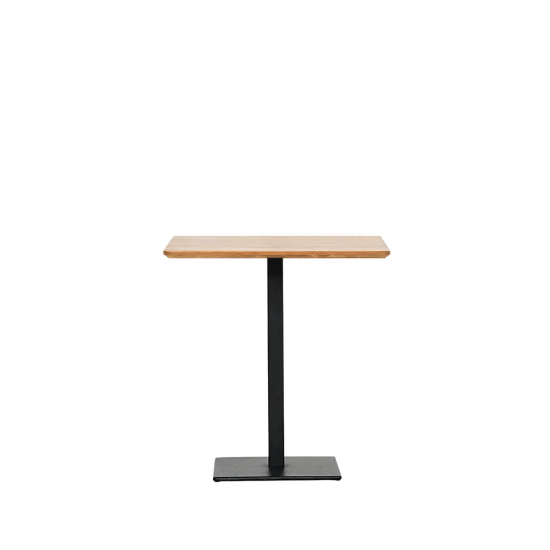 Galley Café Table / Solid Oak by Ro Collection in 70 / 70, Olieret eg, Black – product photo