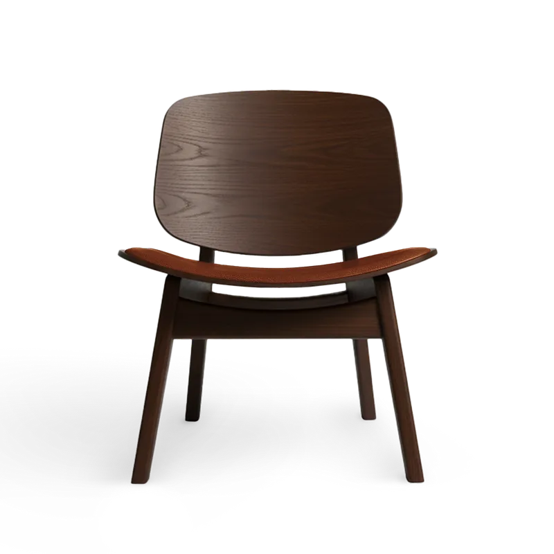Pandora Lounge van Ro Collection in Smoked Oak, Rio Leather Cognac – productfoto