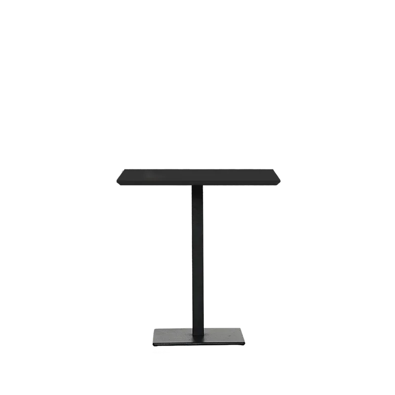 Galley Café Table / Laminate von Ro Collection in 70 / 70, Laminate / Black, Black – Produktfoto
