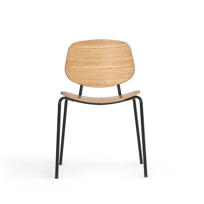 Pandora Dining Steel by Ro Collection in Black, Oiled Oak – product photo
