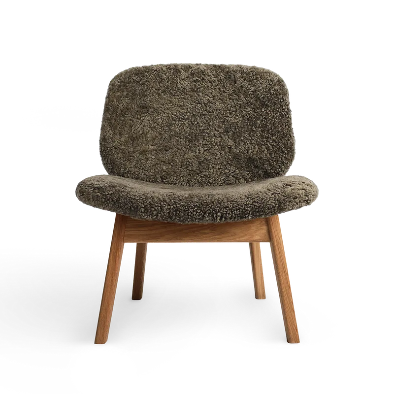Pandora Lounge Sheepskin by Ro Collection in Oiled Oak, Sahara – product photo 2 of 2