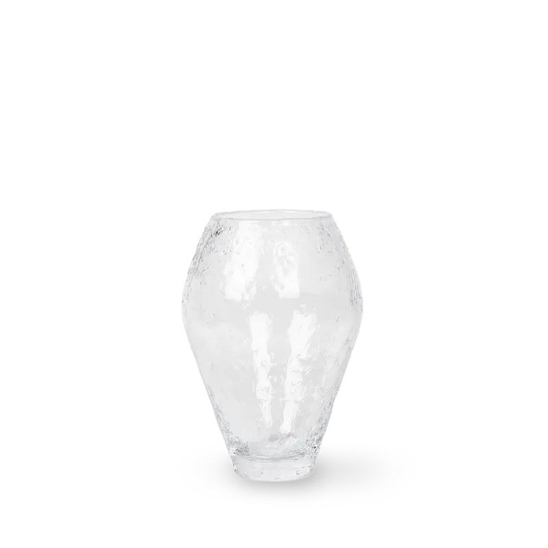 Crushed Glass Vase, Small by Ro Collection in Clear – product photo