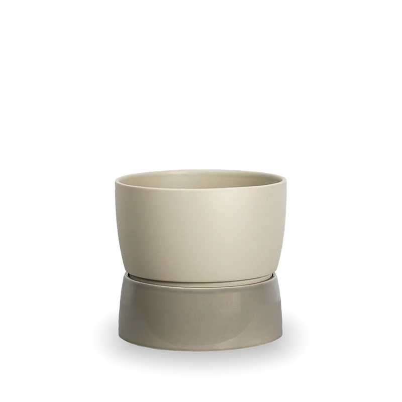 Two Tone Planter, Large de Ro Collection en Dune grey – photo du produit