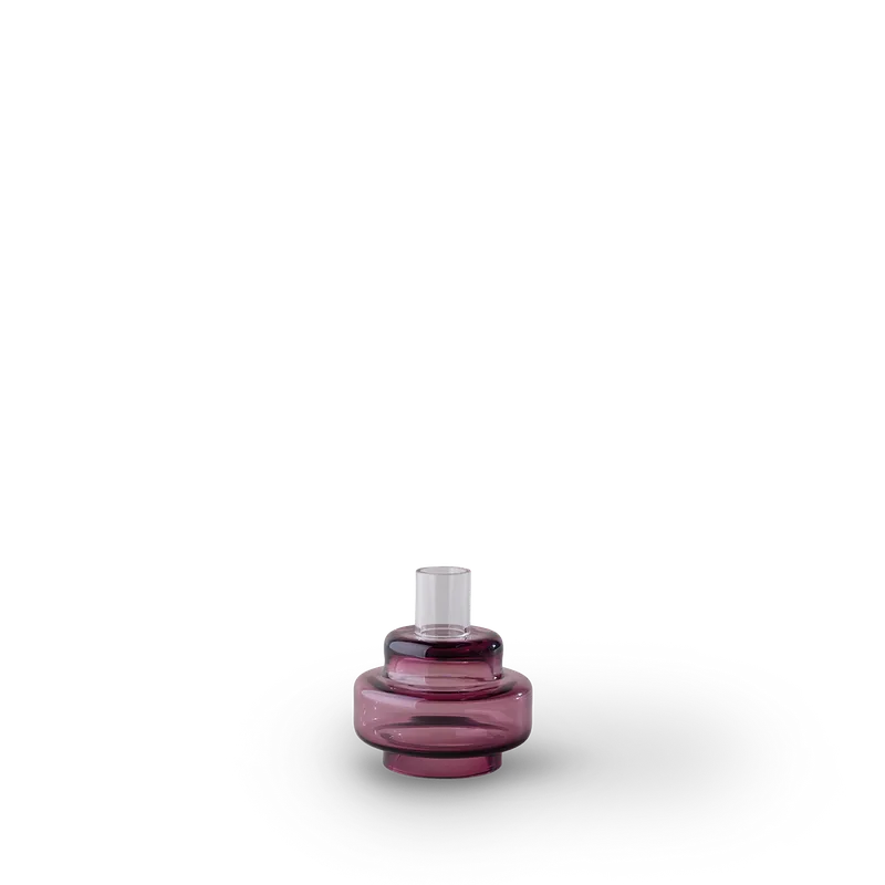 Glass Candlestick no. 54 by Ro Collection in Heather – product photo