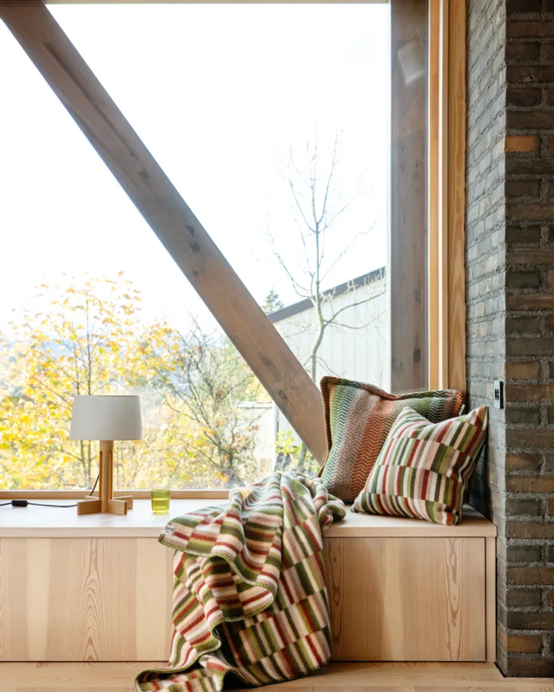 Ida by Røros Tweed in Olive Burgundy – interior photo 4 of 5