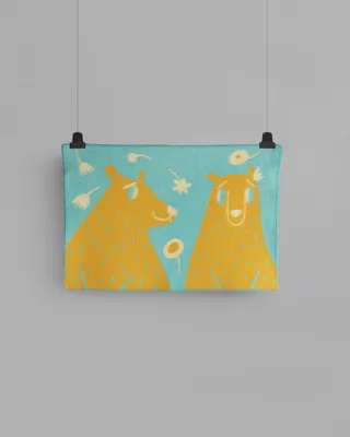 Bamse by Røros Tweed in Turquoise/orange – product photo 1 of 7