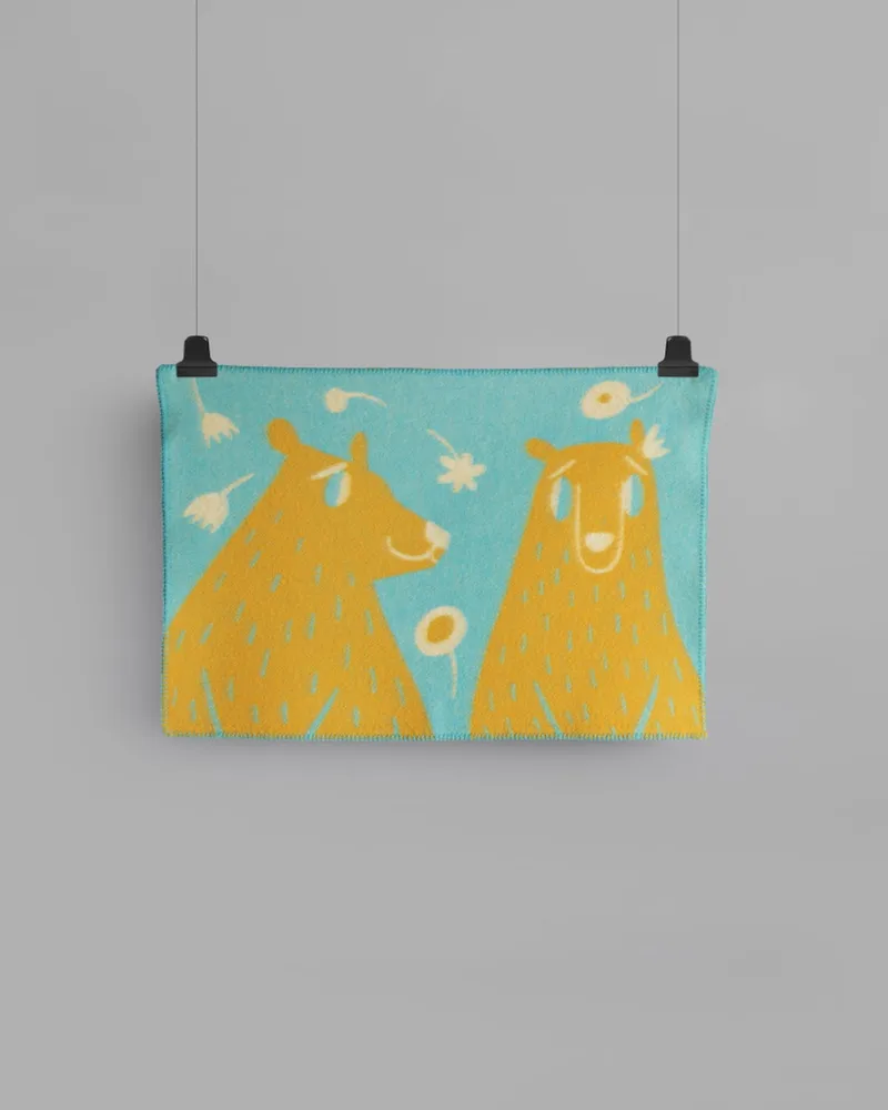Bamse by Røros Tweed in Turquoise/orange – product photo 1 of 7