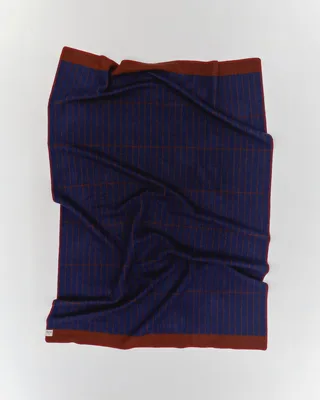 Kassett van Røros Tweed in Dark Blue/Reddish Brown – productfoto 5 van 6