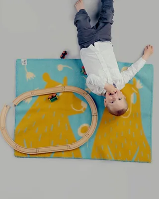 Bamse by Røros Tweed in Turquoise/orange – product photo 4 of 7