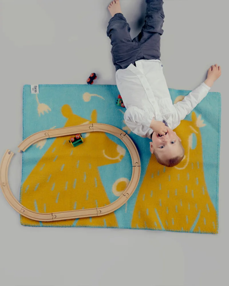 Bamse by Røros Tweed in Turquoise/orange – product photo 4 of 7