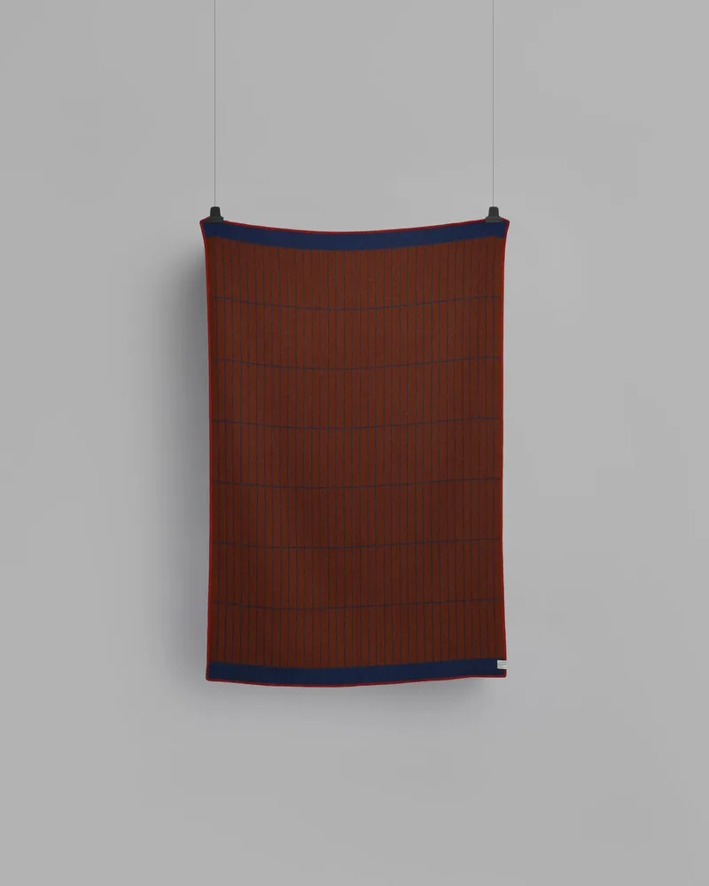 Kassett van Røros Tweed in Dark Blue/Reddish Brown – productfoto 2 van 6