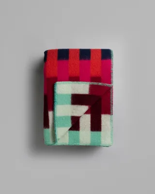 Åsmund Bold van Røros Tweed in Red/turquoise – productfoto 3 van 3