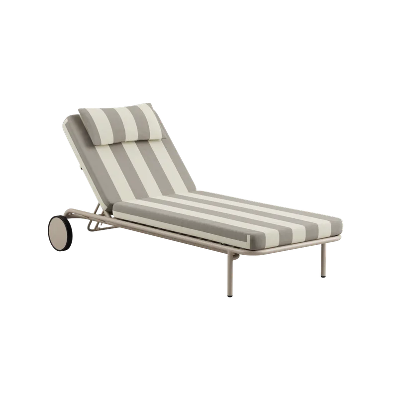 Mollis Sunbed by SACKit in Renesse Taupe – product photo