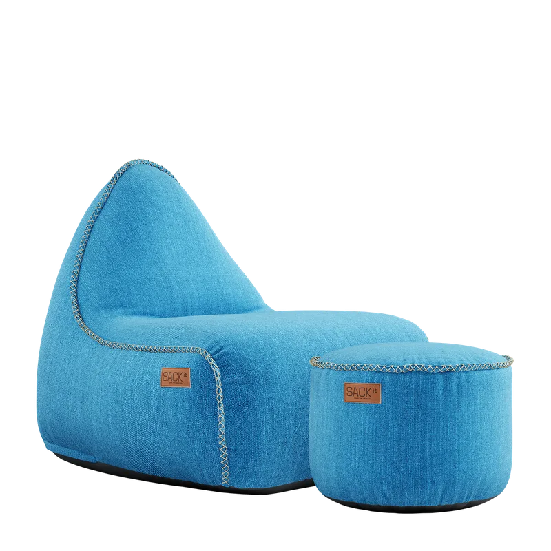 Cobana Lounge Chair & Pouf by SACKit in Cobana Turkis – product photo