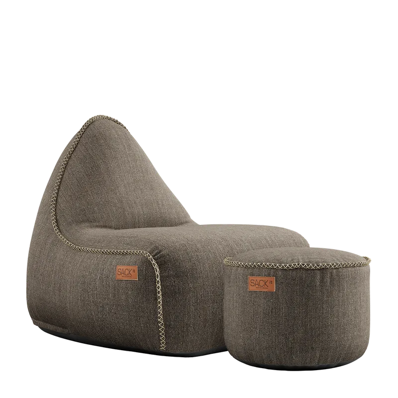 Cobana Lounge Chair & Pouf von SACKit in Cobana Brown – Produktfoto