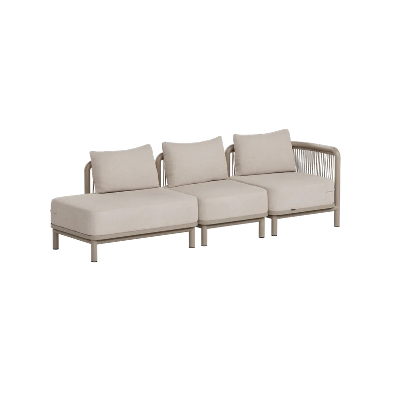 Kirra Lounge Sofa - 3 seater w/ open end van SACKit in Kirra Sand, Right – productfoto