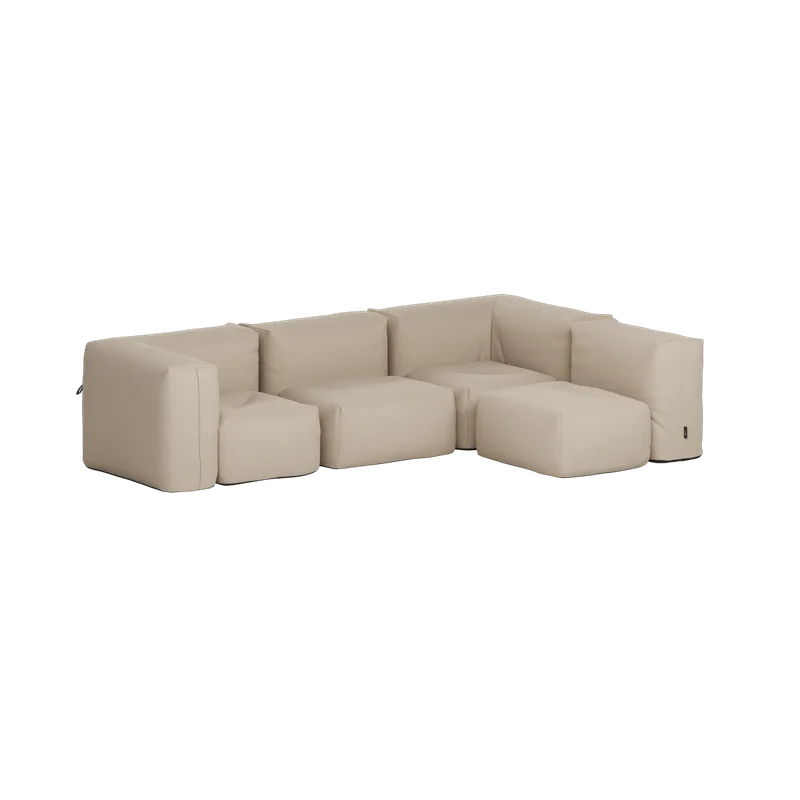 Soft Sofa Outdoor - 4 Seater Corner Sofa by SACKit in Boucle Beige – product photo