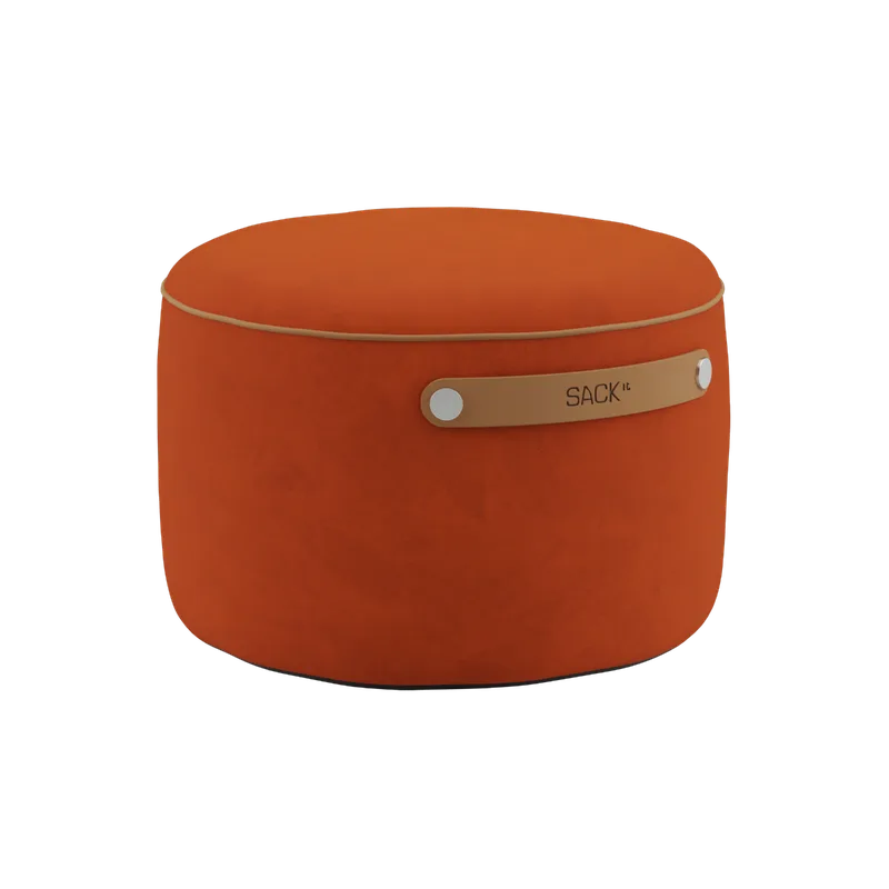sackit Pouf Indoor von SACKit in Orange Jaquard – Produktfoto