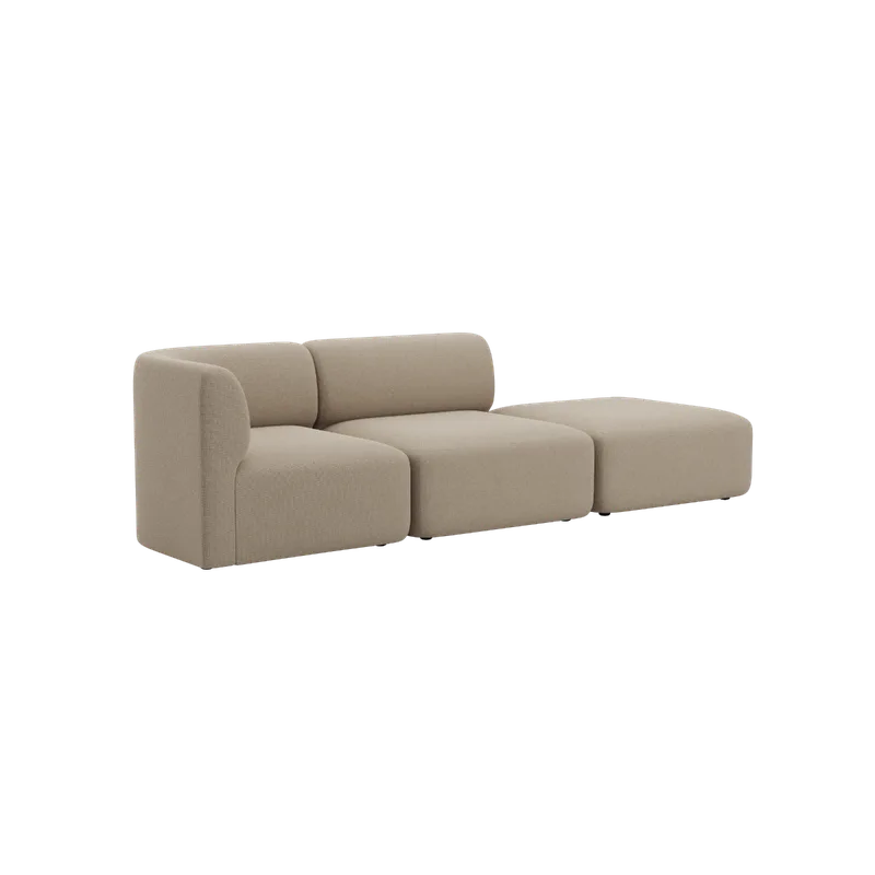 Fjord Sofa - 2 seater w/ open end by SACKit in Cosmo Beige, Right – product photo