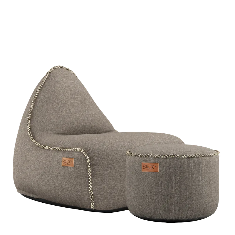 Cobana Lounge Chair & Pouf von SACKit in Cobana Taupe – Produktfoto