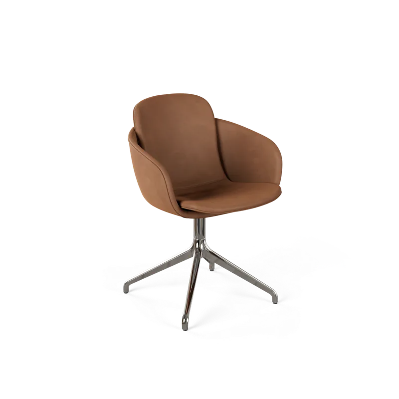 Chair no. One S2 Polished Swivel by SACKit in Luna Walnut, With return swivel – product photo