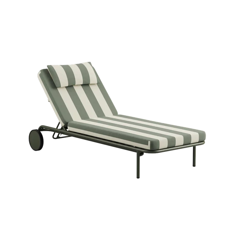 Mollis Sunbed von SACKit in Renesse Olive – Produktfoto