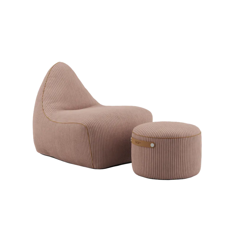 sackit Chair & Pouf Indoor by SACKit in Corduroy Rose – product photo