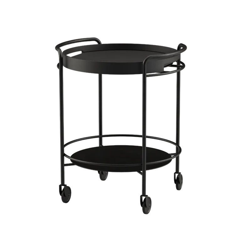 Serving Table w/ Nordic Serving Tray von SACKit in Black Stained Oak – Produktfoto
