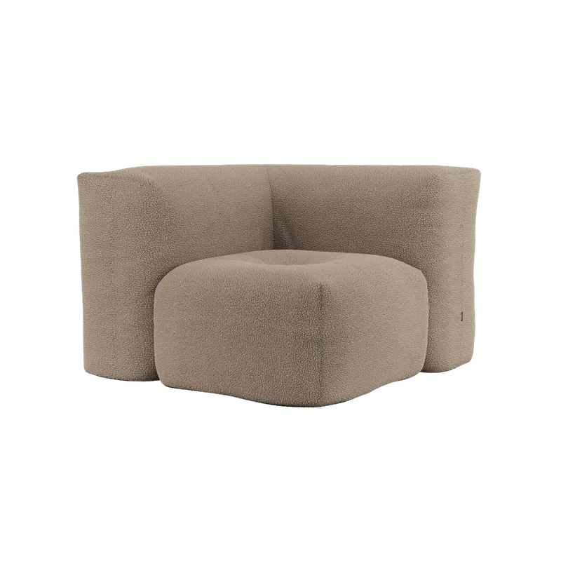 Soft Sofa Indoor - Corner by SACKit in Teddy Beige – product photo 1 of 6