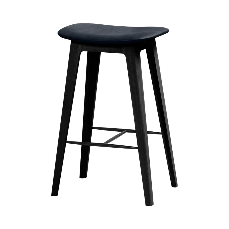 Nordic Bar Stool - Black Stained Oak by SACKit in 68 cm, Luna Carbon – product photo