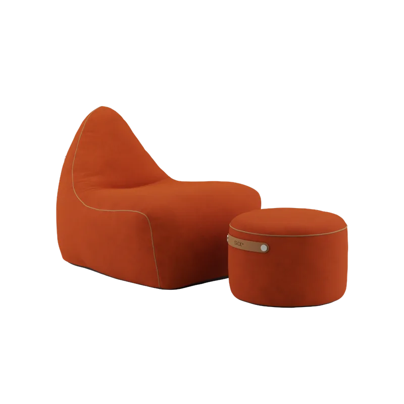sackit Chair & Pouf Indoor by SACKit in Orange Jaquard – product photo