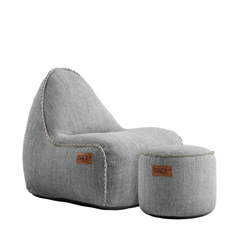 Cobana Junior Lounge Chair & Pouf by SACKit in Cobana Sand Melange – product photo