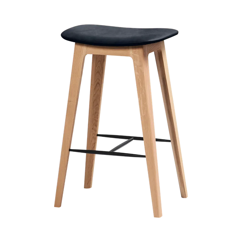 Nordic Bar Stool - Oak by SACKit in 68 cm, Luna Carbon – product photo