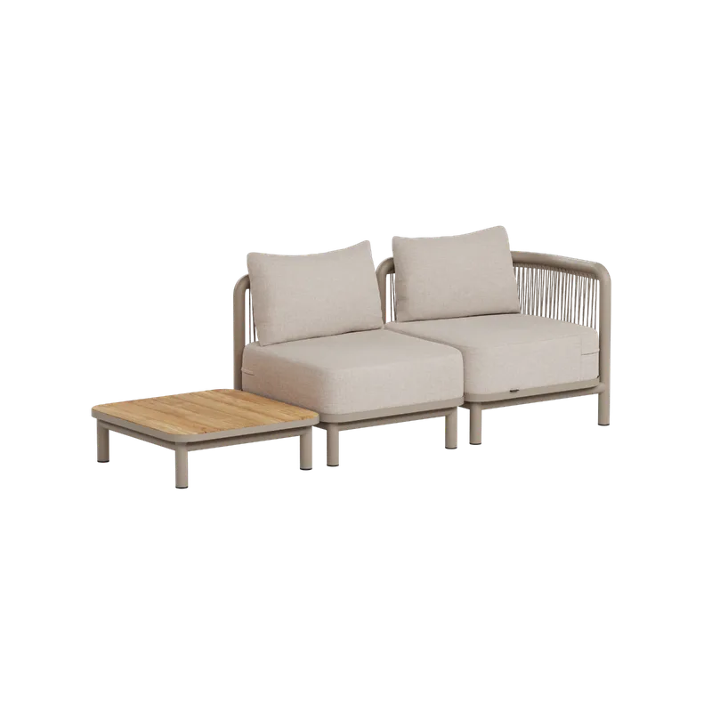 Kirra Lounge Sofa - 2 seater incl. Kirra Table by SACKit in Kirra Sand, Without Accessory Fit – product photo
