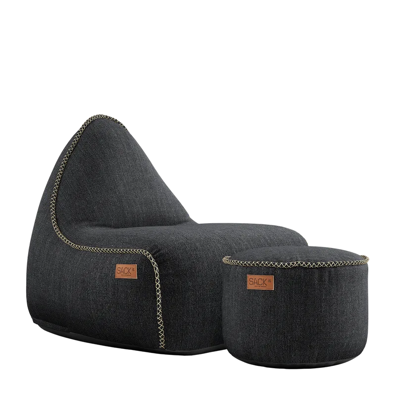 Cobana Lounge Chair & Pouf von SACKit in Cobana Black – Produktfoto